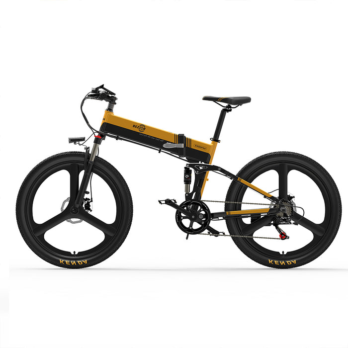 Bezior X500 Pro Integrated Tires Electric Mountain Folding Bike