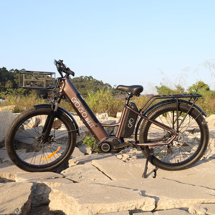 GOGOBEST GF850 500W Elektryczny rower z silnikiem montowanym centralnie