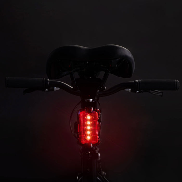 Conjunto de faróis e lanternas traseiras de bicicleta