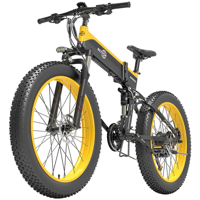 Bicicleta de montanha dobrável elétrica Bezior X1500