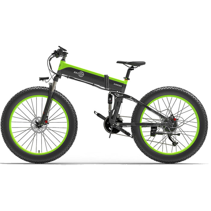 Bicicleta de montanha dobrável elétrica Bezior X1500