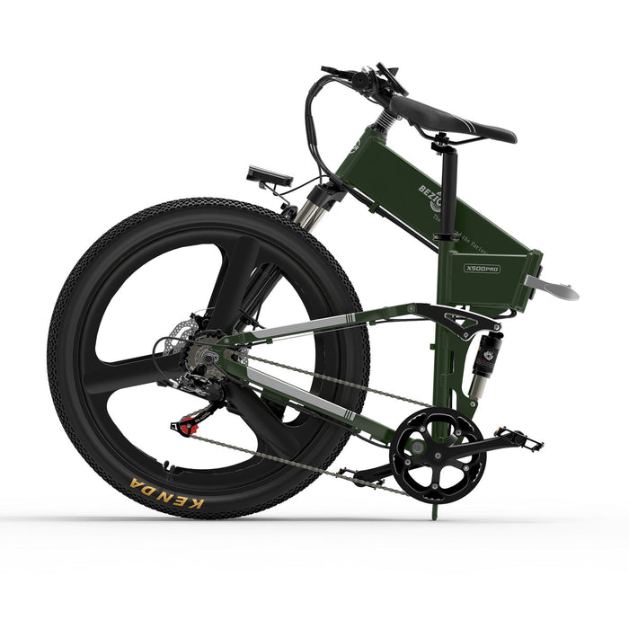 Bicicleta elétrica dobrável Bezior X500 Pro com pneus integrados