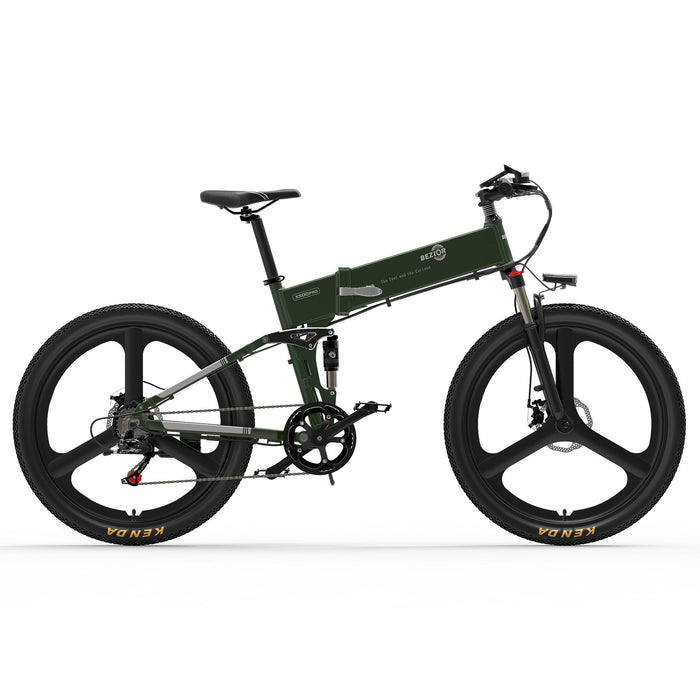 Bezior X500 Pro Integrated Tires Electric Mountain Folding Bike
